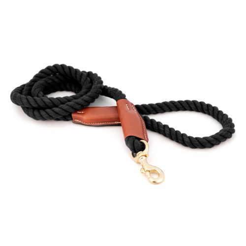 Black Cotton Rope Leash